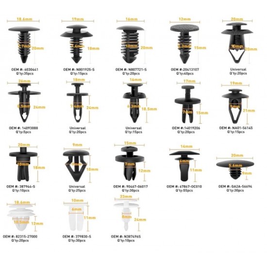 Set kopči za pričvršćivanje automobila s odvijačem od 415 dijelova